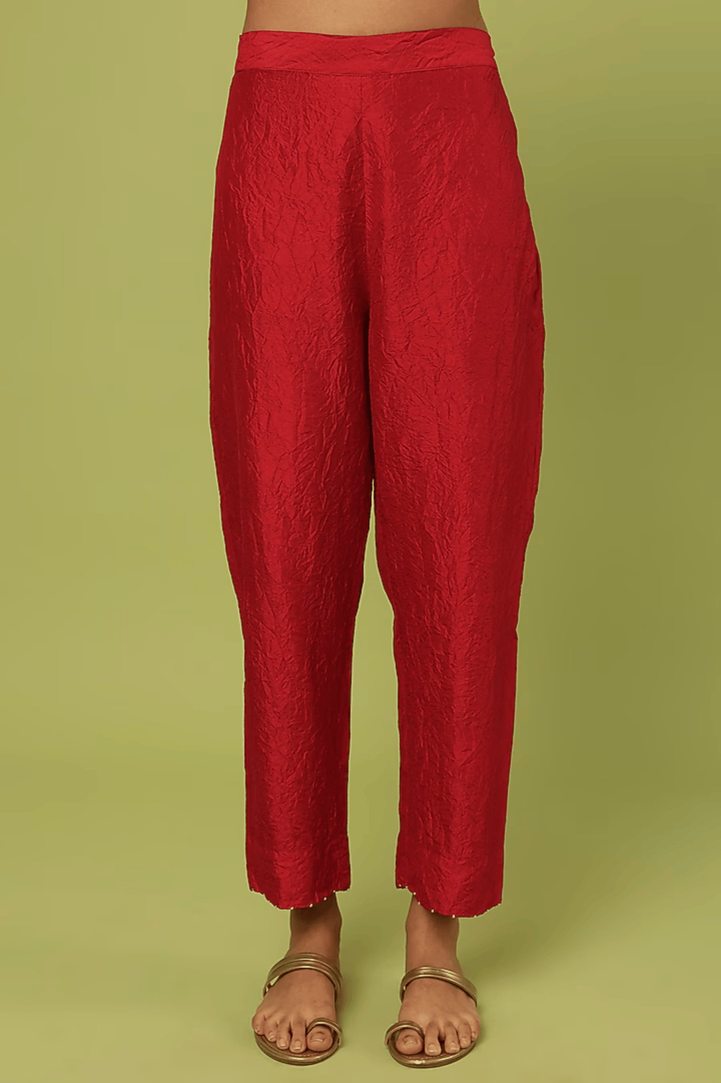 RED MULBERRY SILK KURTA SET