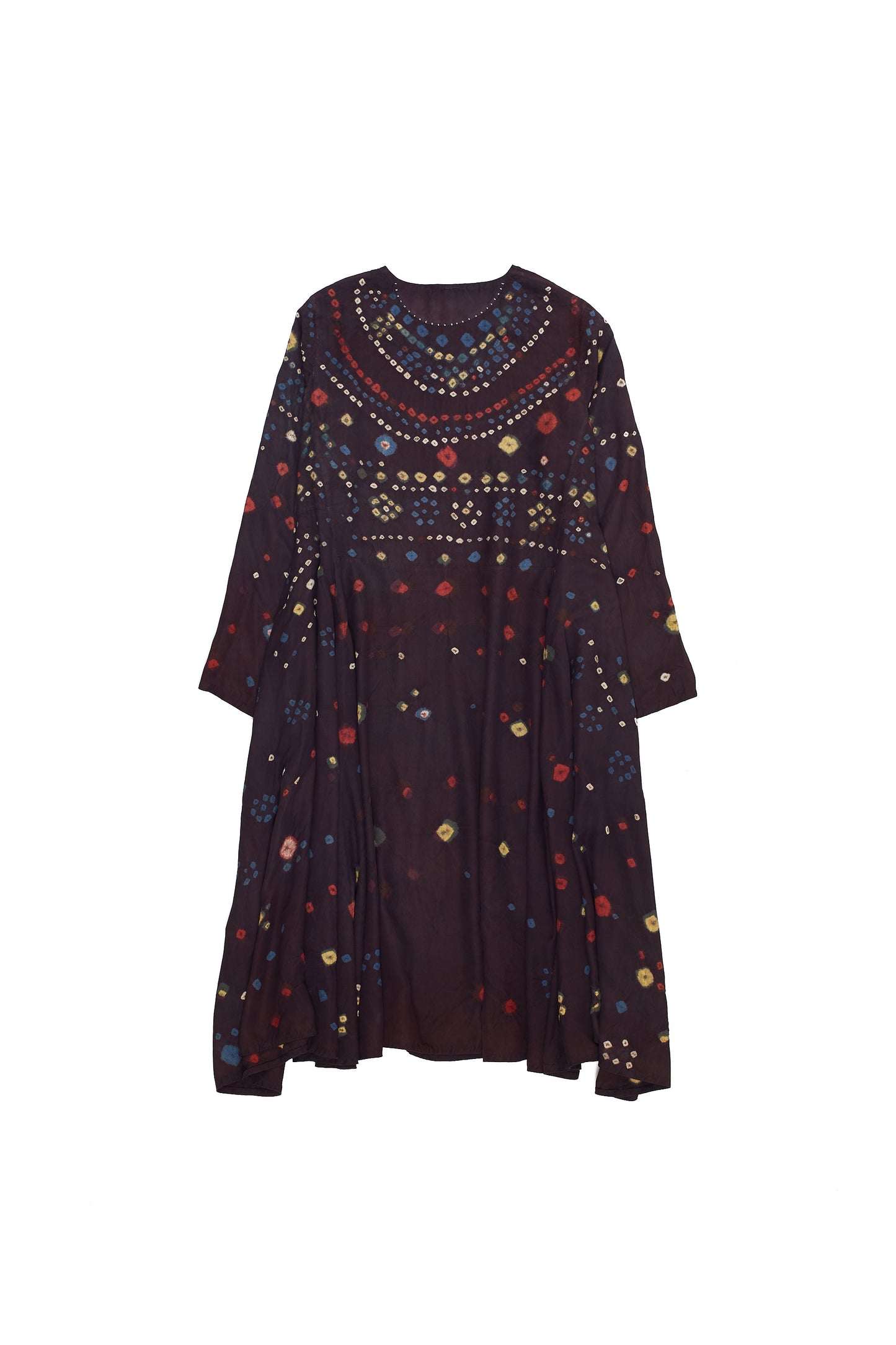 MULTI COLOR BANDHANI SILK DRESS