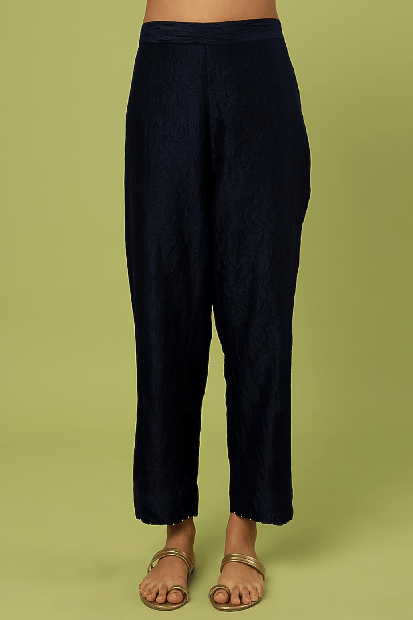 MIDNIGHT BLUE MULBERRY SILK KURTA SET