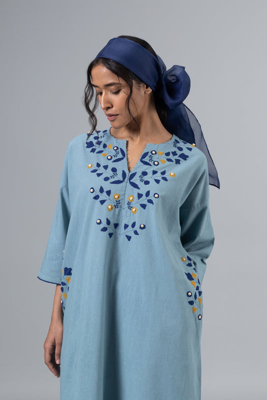 SOMALI BLUE KAFTAN