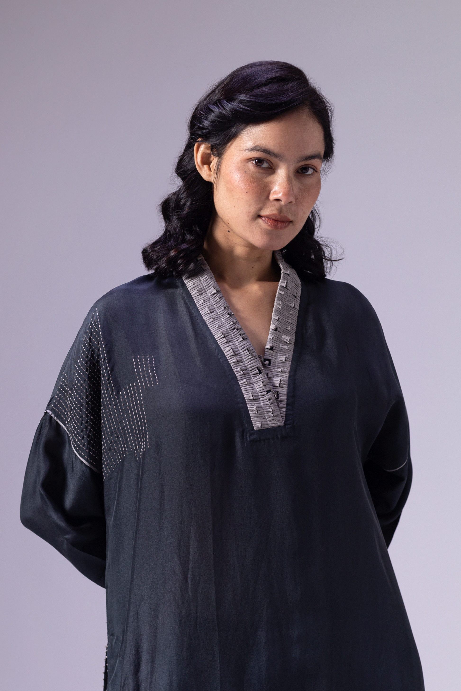 SUZANI BLACK KAFTAN