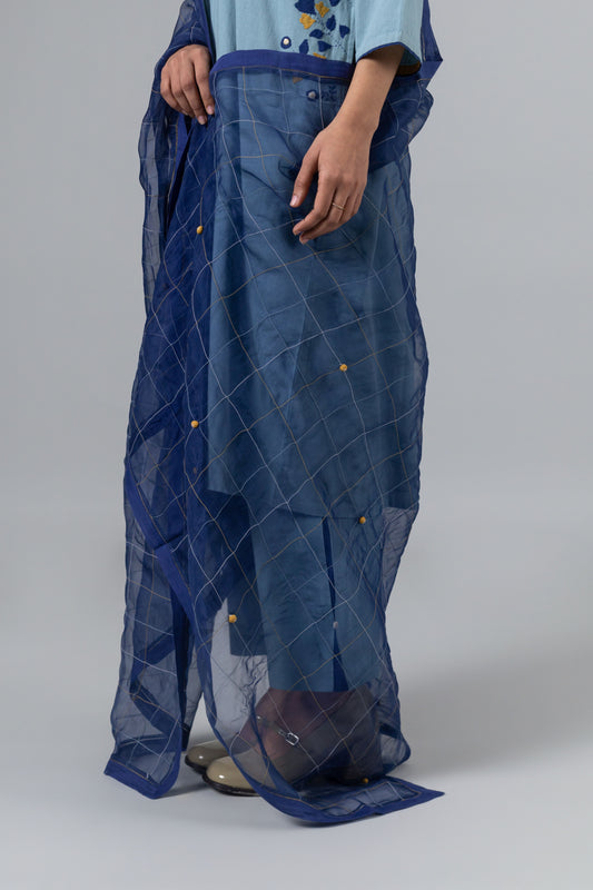 SERGI DARK BLUE DUPATTA