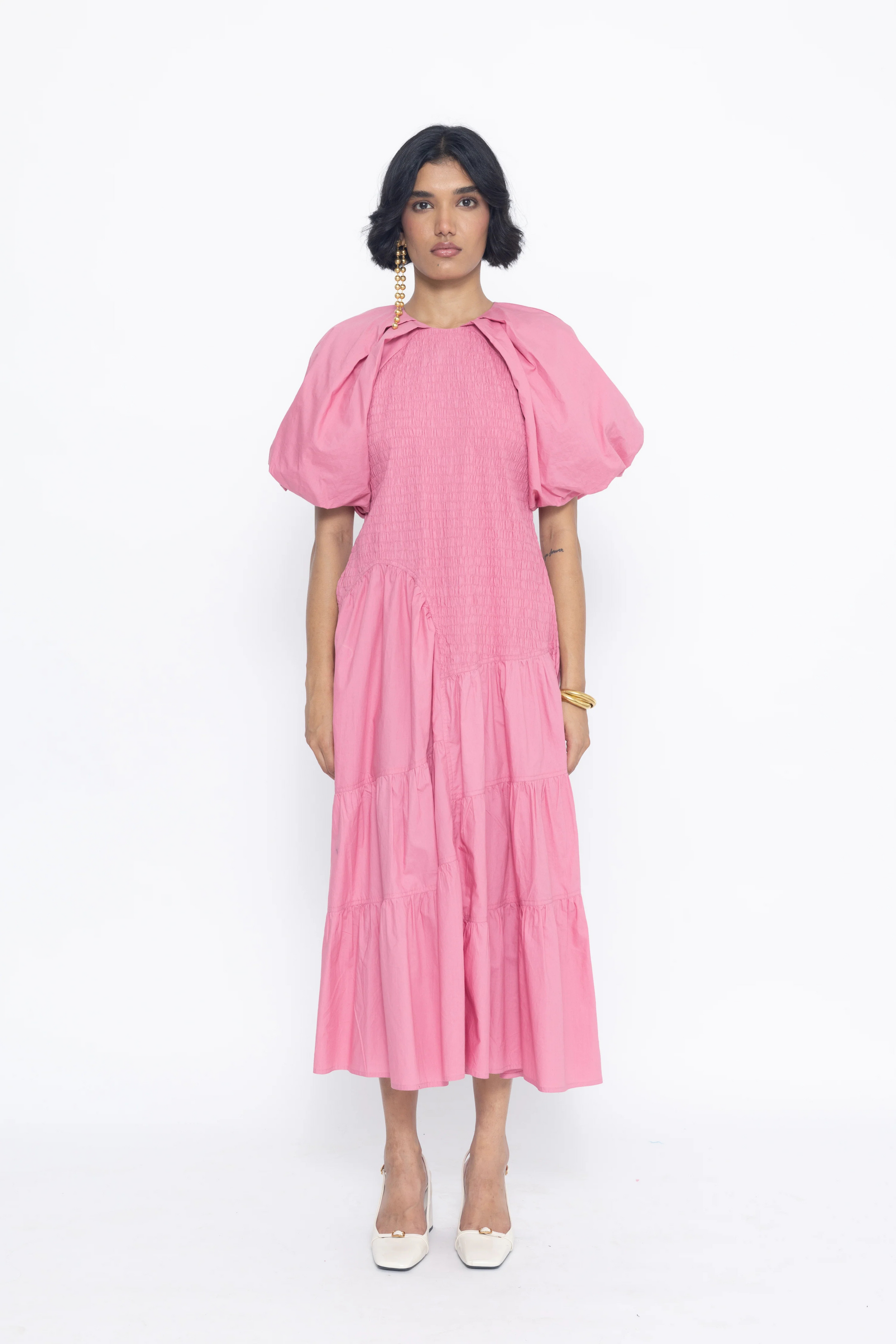 POOF RUCHING DRESS