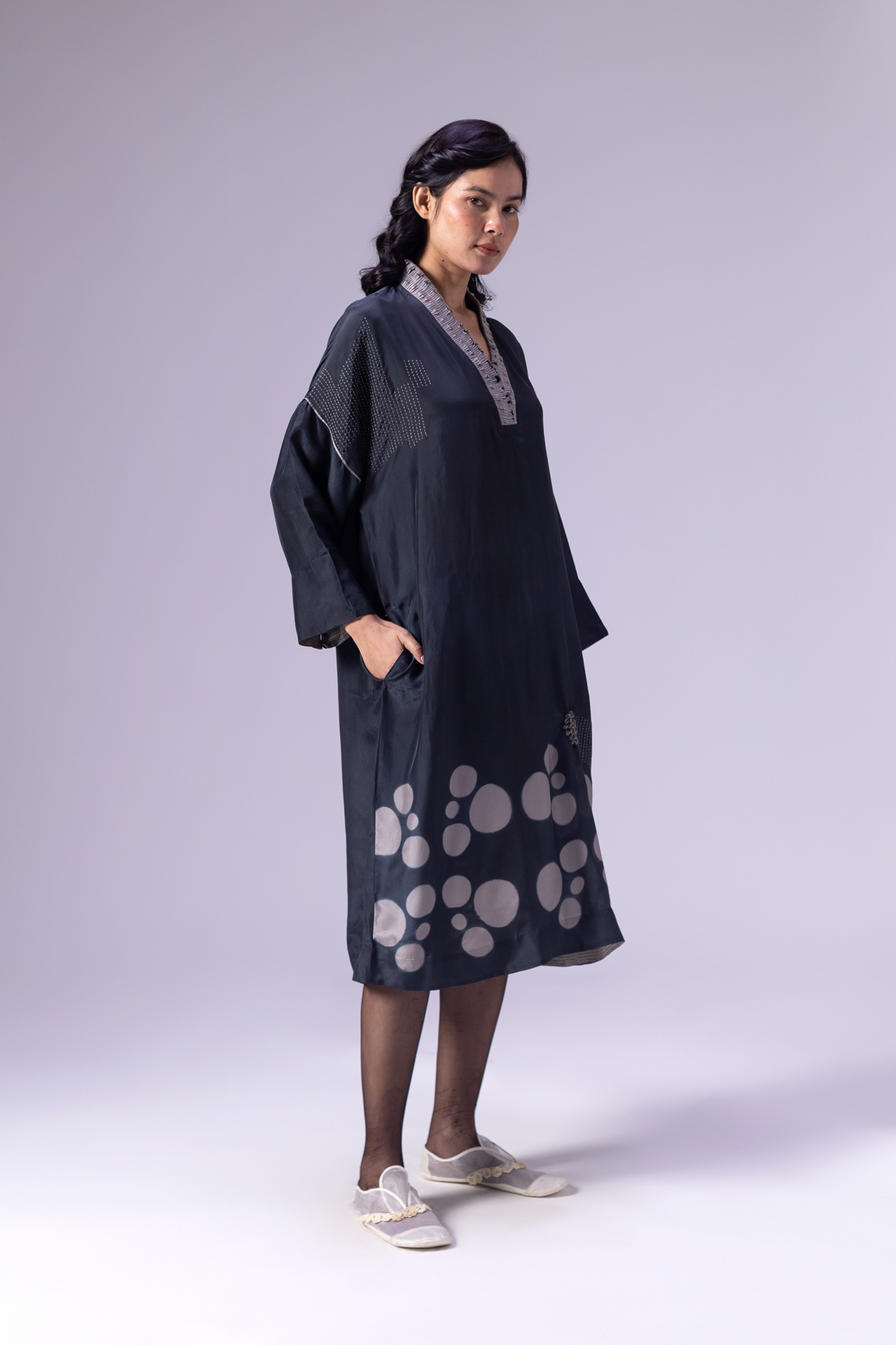 SUZANI BLACK KAFTAN