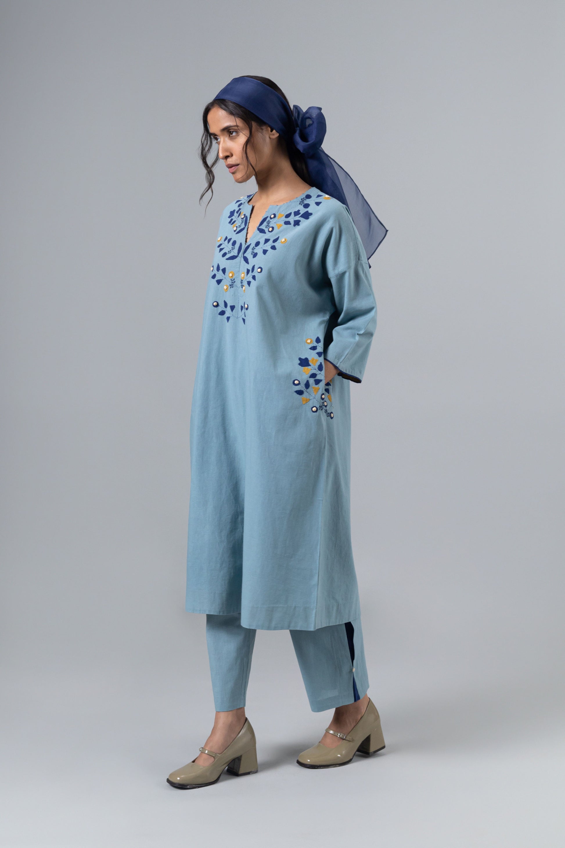 SOMALI BLUE KAFTAN