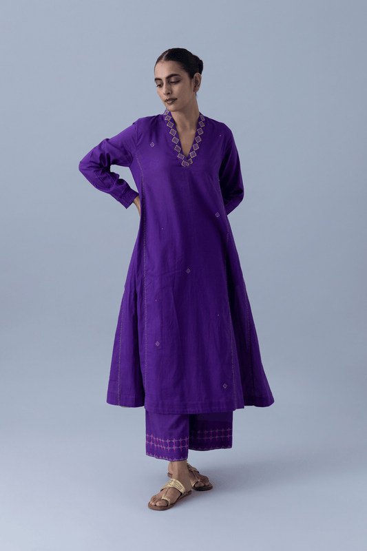 KATHA PURPLE KURTA