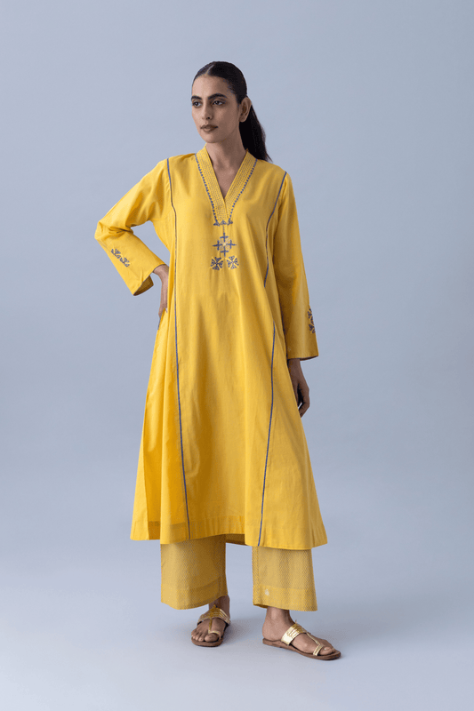 MENTHI YELLOW KURTA