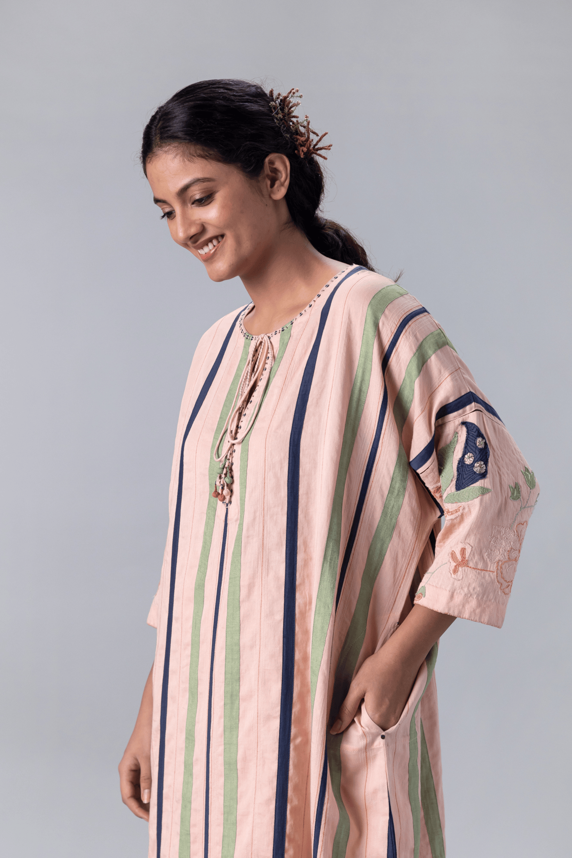 JUHI PEACH KAFTAN