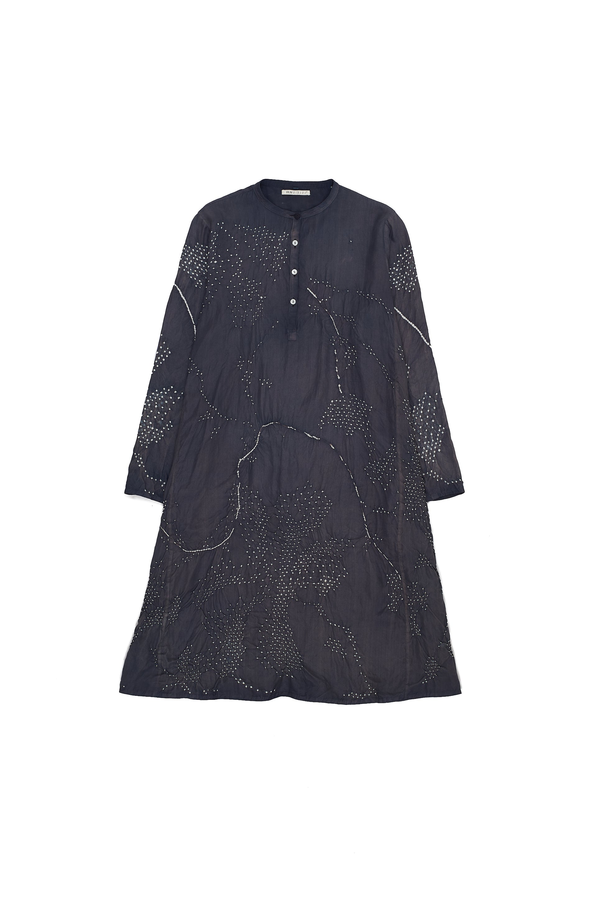 MIDNIGHT INDIGO BANDHANI SILK SET