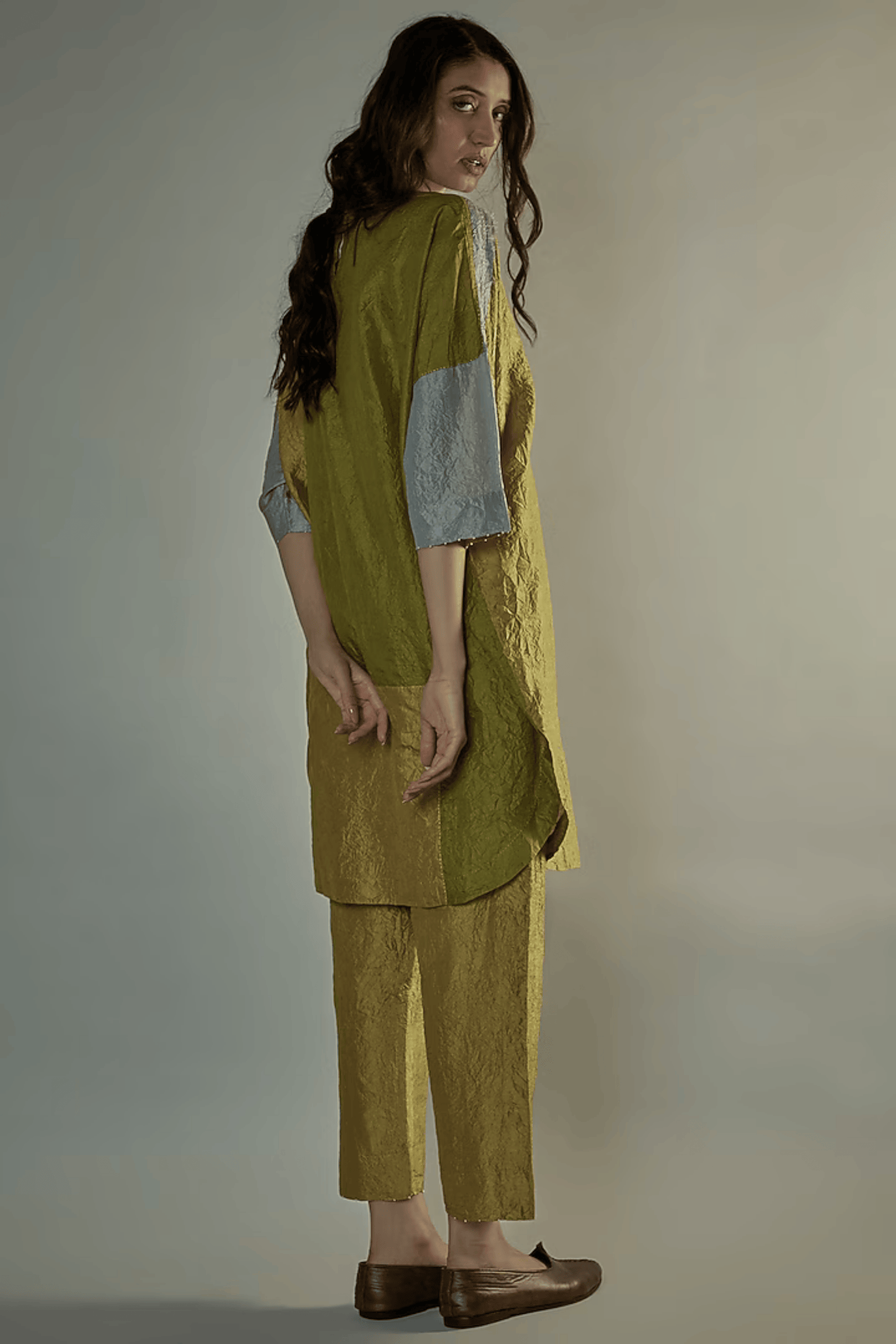 LEBU MULBERRY SILK EMBROIDERED CO-ORD SET
