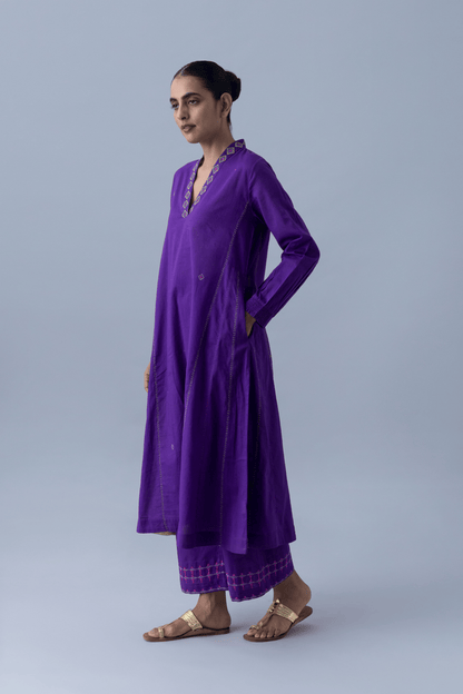 KATHA PURPLE KURTA
