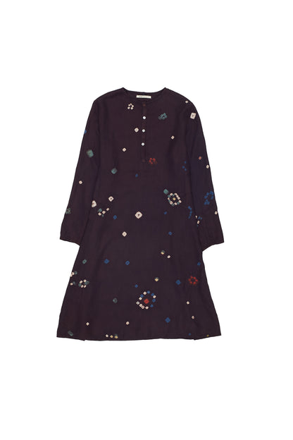 COLORFUL BANDHANI SILK DRESS