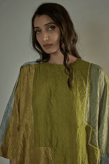 LEBU MULBERRY SILK EMBROIDERED CO-ORD SET