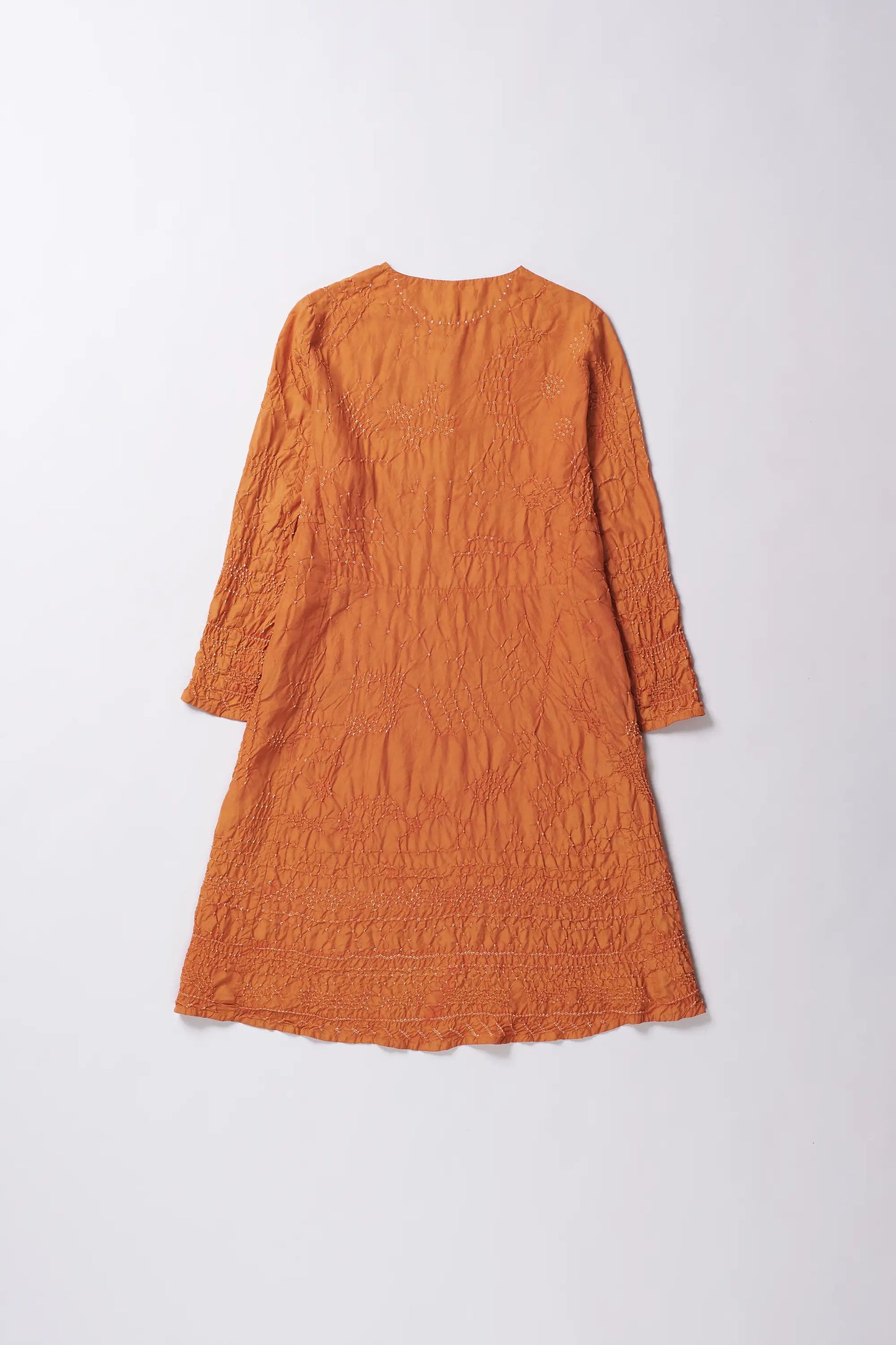 TANGERINE BANDHANI DRESS