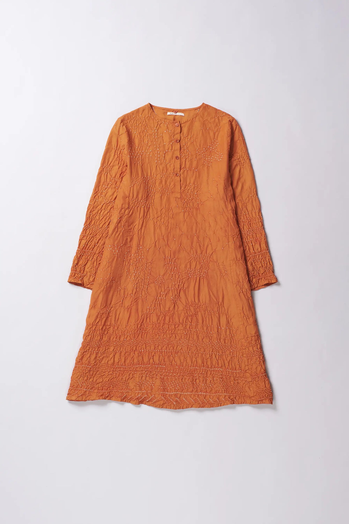 TANGERINE BANDHANI DRESS