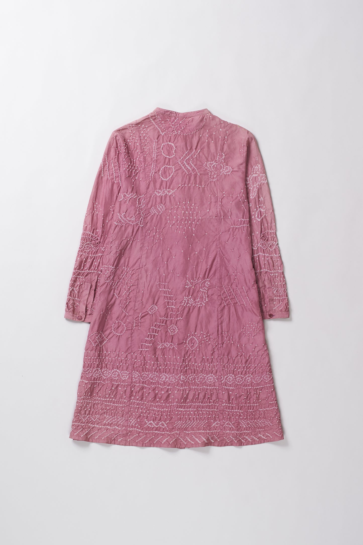 PINK SILK BANDHANI DRESS