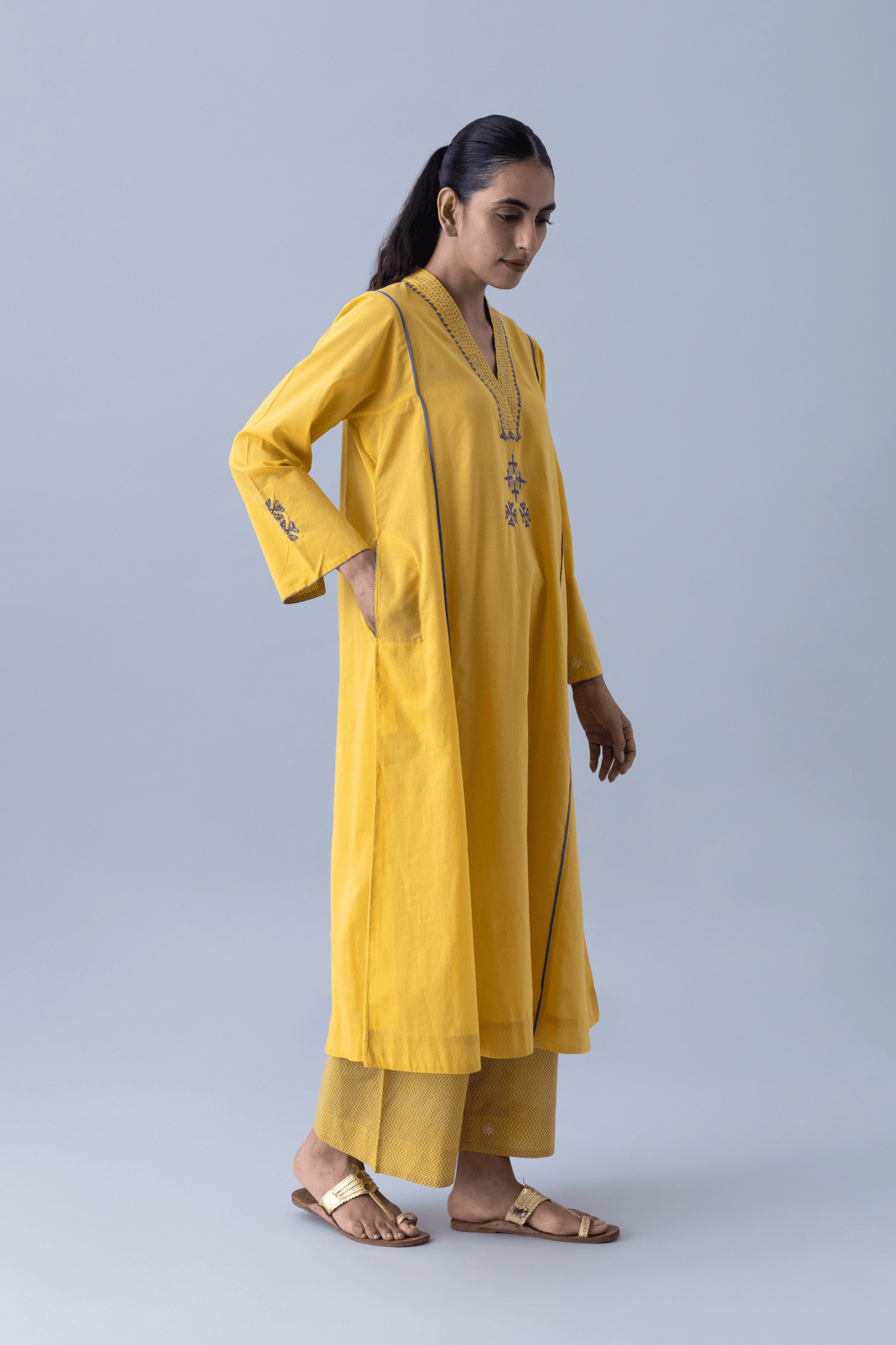MENTHI YELLOW KURTA