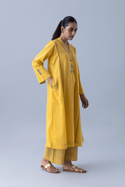 MENTHI YELLOW KURTA