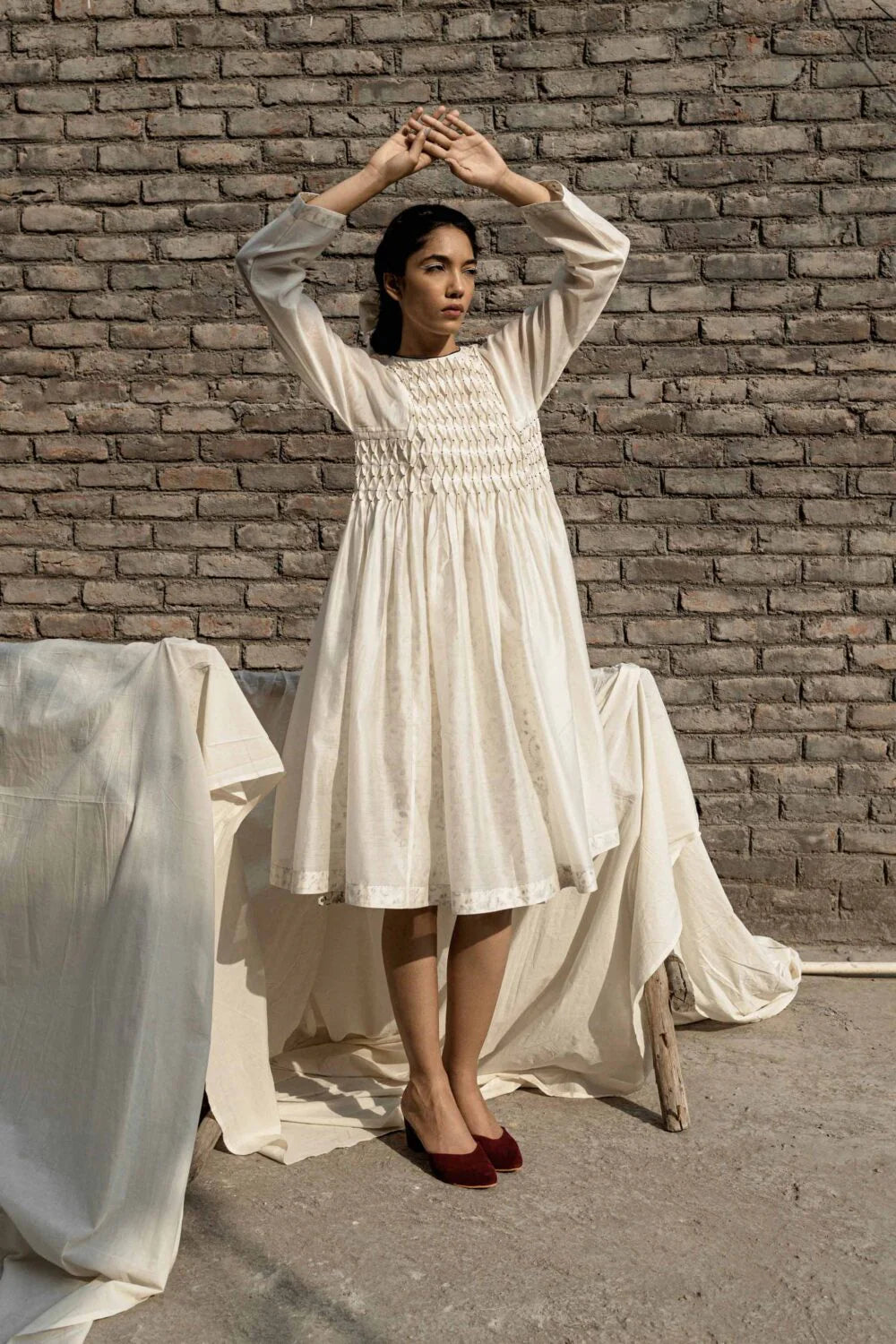 SNOWDROP SMOCKING DRESS