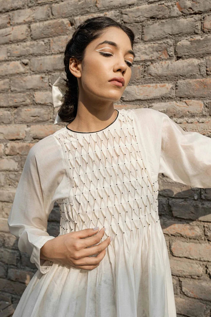 SNOWDROP SMOCKING DRESS
