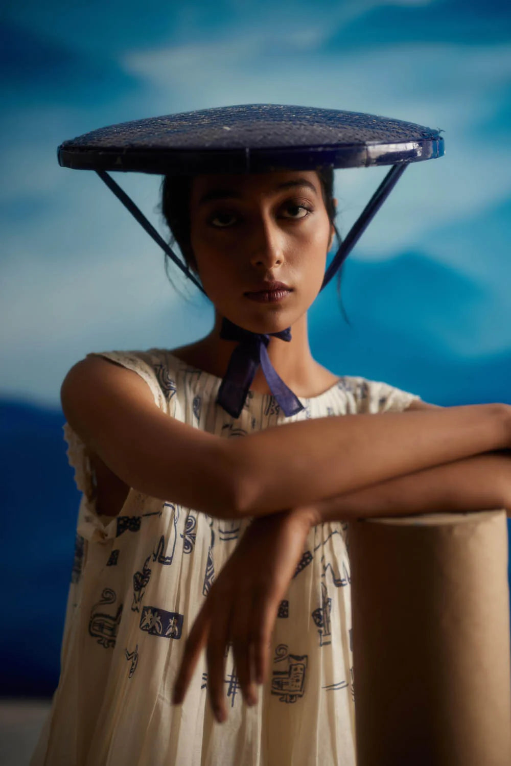 MIGNON PLEATED NECK DRESS