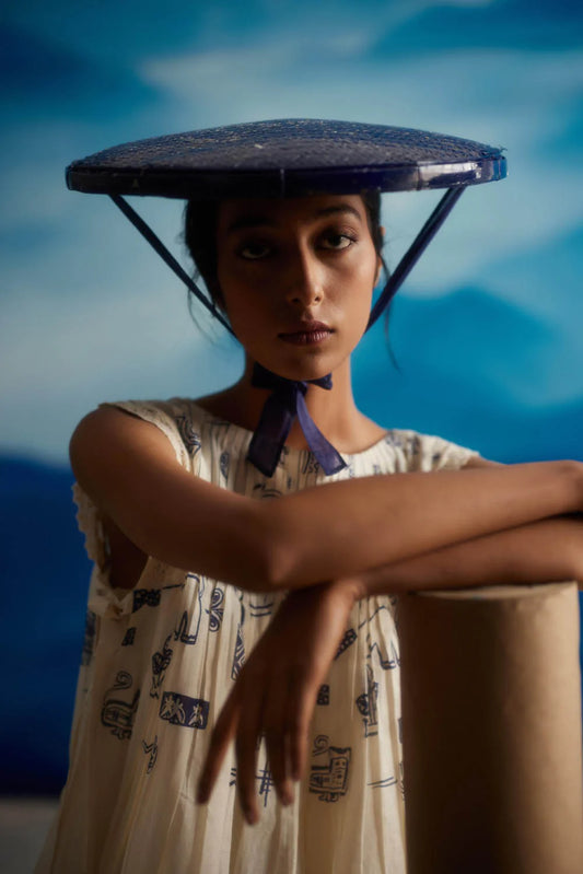 MIGNON PLEATED NECK DRESS