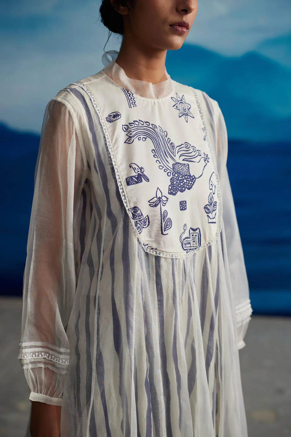 BLAZING YOKE DRESS