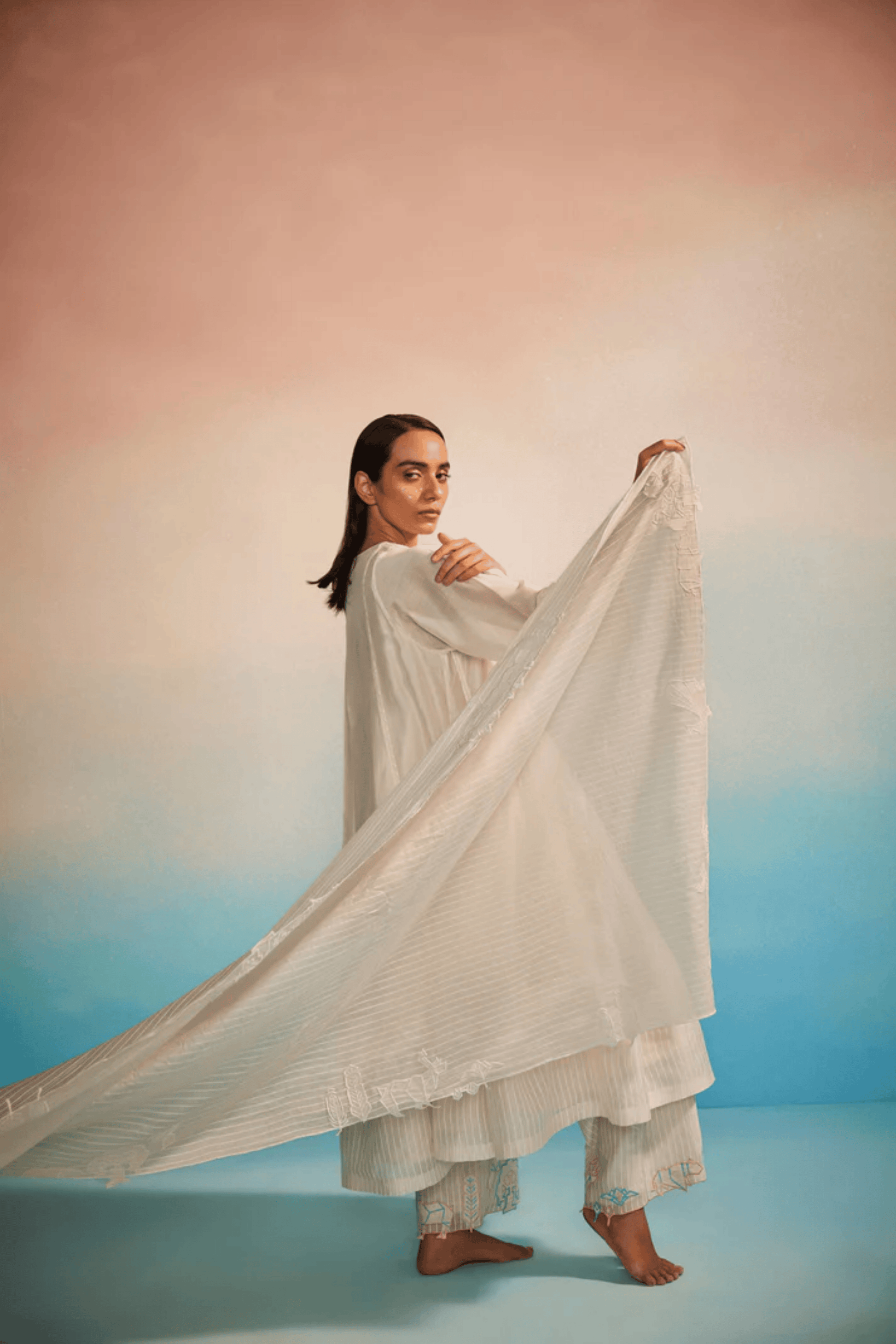 KOFU CHANDERI APPLIQUE DUPATTA